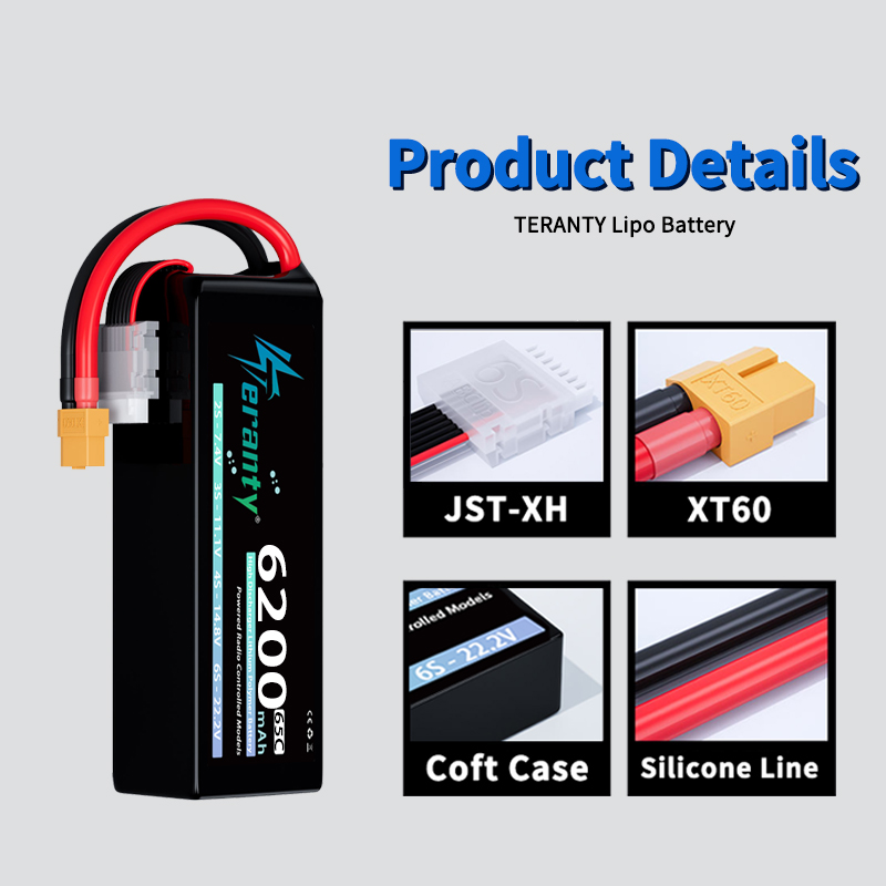 TERANTY 6S 6200mAh Lipo Batter - Drone Racing Battery recension och pris