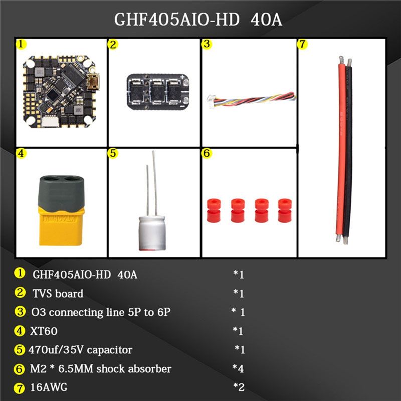 ABTI-GHF405AIO-HD 40A AIO Flig - Drone Racing Esc recension och pris